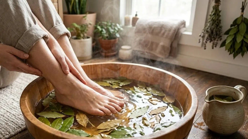 Voeten wassen met laurier en lauw water: waarom het wordt aangeraden en wanneer het helpt